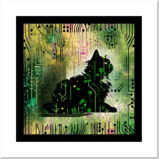 Cute Cyber Kitty Posters and Art